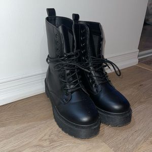 Forever 21 Black Combat Boots